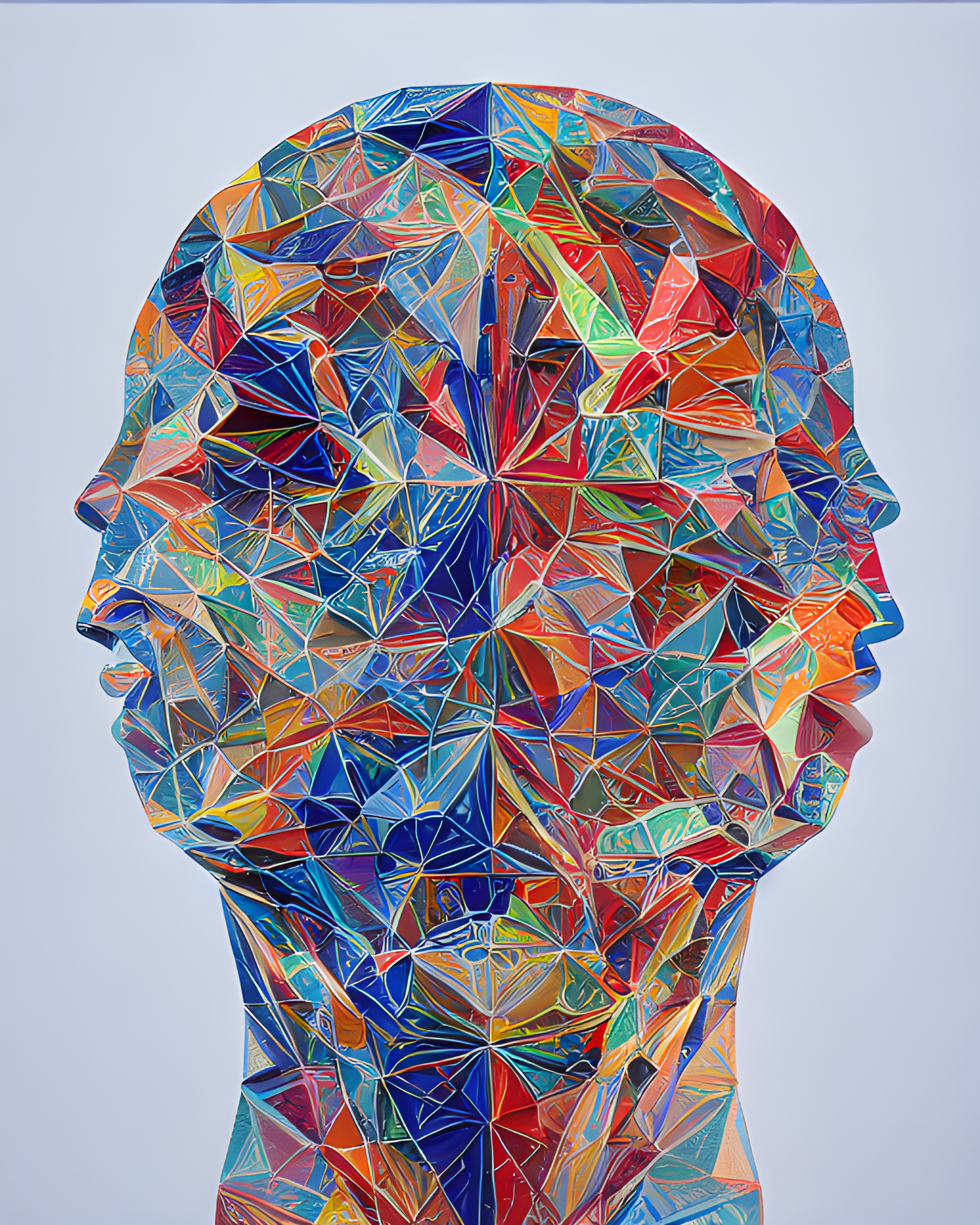 Colourful double-profile head